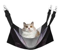 YVNKHKU Hamac pour chat réversible à suspendre avec chauve-souris - Doux et respirant - Lit réglable pour chaton chiot ou petit et grand