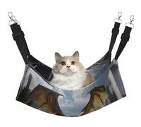 YVNKHKU Hamac réversible à suspendre avec ailes de dragon - Doux et respirant - Lit réglable pour chaton chiot ou petit et grand
