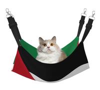 YVNKHKU Hamac réversible à suspendre avec drapeau de la Palestine pour chat, doux et respirant, lit réglable pour chaton chiot ou petit et grand