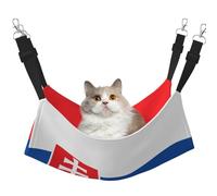 YVNKHKU Hamac réversible à suspendre avec drapeau de la Slovaquie pour chat - Doux et respirant - Lit réglable pour chaton chiot ou petit et grand