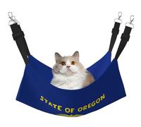 YVNKHKU Hamac réversible à suspendre avec drapeau de l'État de l'Oregon, doux et respirant pour animal domestique, lit réglable pour chaton, chiot ou petit et grand