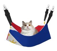 YVNKHKU Hamac réversible à suspendre avec drapeau des Philippines, doux et respirant pour animal domestique, lit réglable pour chaton chiot ou petit et grand