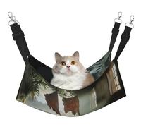 YVNKHKU Hamac réversible à suspendre avec motif bateau pirate sous le soleil pour chat, doux et respirant, lit réglable pour chaton, chiot ou petit moyen