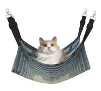 YVNKHKU Hamac réversible à suspendre pour chat avec rendu géométrique 3D, doux, respirant, lit réglable pour chaton, chiot ou petit et grand