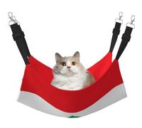YVNKHKU Hamac réversible à suspendre pour chat Motif drapeau du Liban Doux Respirant Lit réglable pour chaton chiot ou petit et grand