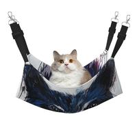 YVNKHKU Hamac réversible à suspendre pour chat - Portraits d'animaux de dessin animé - Doux et respirant - Lit réglable pour chaton chiot ou petit moyen