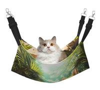 YVNKHKU Hamac réversible à suspendre pour chihuahua dans les forêts tropicales - Doux et respirant - Lit réglable pour chaton chiot ou petit et grand