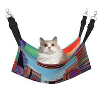 YVNKHKU Hamac réversible coloré dystopien futurisme pour chat suspendu doux et respirant pour animal domestique lit réglable pour chaton chiot ou petit grand