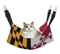 YVNKHKU Hamac réversible pour chat Drapeau du Maryland à suspendre doux et respirant Lit réglable pour chaton chiot ou petit moyen