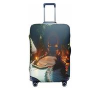YVNKHKU Heaven's Gate Housse de valise extensible - Durable, anti-rayures, convient aux bagages de 45,7 à 81,3 cm, facile à laver et protection de voyage, noir, X-Large