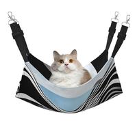 YVNKHKU Hills and Oceans Hamac réversible pour chat à suspendre doux et respirant Lit réglable pour chaton chiot ou petit et grand