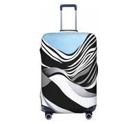 YVNKHKU Hills and Oceans Housse de valise extensible - Durable, anti-rayures, convient aux bagages de 45,7 à 81,3 cm, facile à laver et protection de voyage, noir, Small