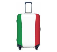 YVNKHKU Housse de valise extensible avec drapeau italien - Durable, anti-rayures, convient aux bagages de 45,7 à 81,3 cm, facile à laver et protection de voyage, noir, Large