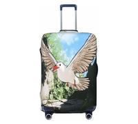 YVNKHKU Housse de valise extensible The Birds in the Small Town - Durable, anti-rayures, convient aux bagages de 45,7 à 81,3 cm, facile à laver et protection de voyage, noir, Large