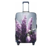 YVNKHKU Housse de valise extensible Violet Flowers in the church - Durable, anti-rayures, convient aux bagages de 45,7 à 81,3 cm, facile à laver et protection de voyage, noir, X-Large