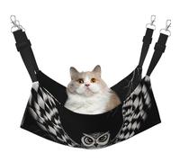YVNKHKU Illusion and Psychédélique Art Hamac réversible à suspendre pour chat doux et respirant Lit réglable pour chaton chiot ou petit moyen