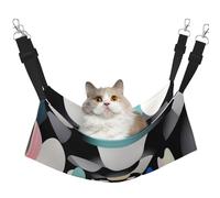 YVNKHKU Kaléidoscope Couloir Hamac Réversible pour Chat Suspendu Doux Respirant Cage Lit Réglable pour Chaton Chiot ou Petit Grand