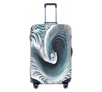 YVNKHKU Nautilus Housse de valise extensible - Durable, anti-rayures, convient aux bagages de 45,7 à 81,3 cm, facile à laver et protection de voyage, noir, Medium
