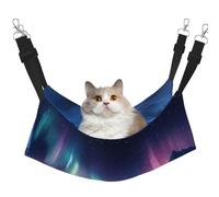 YVNKHKU Northern Lights in The Andes Mountains Hamac réversible pour chat à suspendre doux et respirant Lit réglable pour chaton chiot ou petit et grand