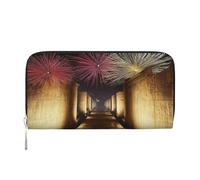 YVNKHKU Portefeuille élégant avec pince à billets pour homme et femme, cuir PU, plusieurs compartiments, idéal pour les espèces et les cartes, villes persanes anciennes, noir, One Size