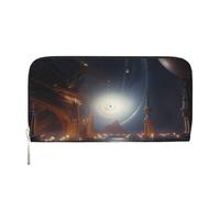 YVNKHKU Portefeuille portefeuille élégant pour homme et femme, cuir PU, plusieurs compartiments, idéal pour les espèces et les cartes Eternal Ball, noir, One Size