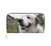 YVNKHKU Portefeuille portefeuille élégant pour homme et femme, cuir PU, plusieurs compartiments, idéal pour l'argent liquide et les cartes Happy Little Dog, noir, One Size