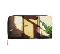 YVNKHKU Portefeuille portefeuille élégant pour homme et femme, cuir PU, plusieurs compartiments, idéal pour les espèces et les cartes. Quel type de porte en bois, noir, One Size