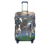 YVNKHKU Ram Sheep Robot Housse de valise extensible - Durable, anti-rayures, convient aux bagages de 45,7 à 81,3 cm, facile à laver et protection de voyage, noir, Small