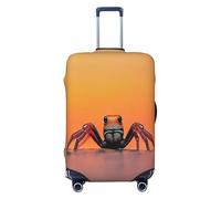 YVNKHKU Red Horizon Housse de valise extensible en forme de crabe pour chasseur de têtes - Durable, anti-rayures, convient aux bagages de 45,7 à 81,3 cm, facile à laver et protection de voyage, noir,