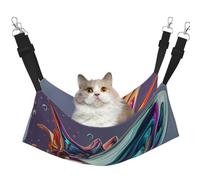 YVNKHKU Rocket Spacecraft Hamac réversible pour chat à suspendre doux et respirant Lit réglable pour chaton chiot ou petite et grande taille