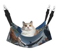 YVNKHKU Sharks, Outside of The Magic School Hamac réversible pour chat suspendu doux respirant cage lit réglable pour chaton chiot ou petit grand