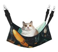 YVNKHKU Spacecraft - Hamac réversible pour chat - Doux et respirant - Réglable - Pour chaton ou chiot - Taille S et L