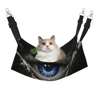 YVNKHKU The All-Seeing Eye Hamac réversible pour chat à suspendre doux et respirant Lit réglable pour chaton chiot ou petit moyen