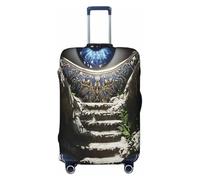 YVNKHKU The All-Seeing Eye Housse de valise extensible - Durable, anti-rayures, convient aux bagages de 45,7 à 81,3 cm, facile à laver et protection de voyage, noir, Medium
