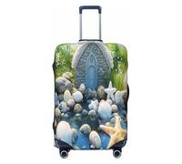 YVNKHKU The church in fantasy Housse de valise extensible - Durable, anti-rayures, convient aux bagages de 45,7 à 81,3 cm, facile à laver et protection de voyage, noir, Small