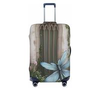 YVNKHKU The Door of Dreams Housse de valise extensible - Durable, anti-rayures, convient aux bagages de 45,7 à 81,3 cm, facile à laver et protection de voyage, noir, Small