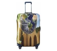 YVNKHKU The Earth in the Mysterious Church Housse de valise extensible - Durable, anti-rayures, convient aux bagages de 45,7 à 81,3 cm, facile à laver et protection de voyage, noir, Large