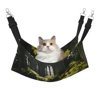 YVNKHKU The Flowers in The Castle Hamac réversible pour chat à suspendre doux et respirant Lit réglable pour chaton chiot ou petit moyen