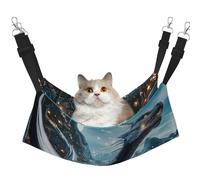 YVNKHKU The Majestic Hamac réversible à suspendre pour chat Motif dragon japonais doux et respirant Lit réglable pour chaton chiot ou petit et grand