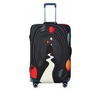 YVNKHKU The Path Through the dense forest Housse de valise extensible - Durable, anti-rayures, convient aux bagages de 45,7 à 81,3 cm, facile à laver et protection de voyage, noir, Large