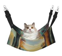 YVNKHKU Un hamac réversible vibrant pour chat suspendu doux et respirant pour animal domestique lit réglable pour chaton chiot ou petit et grand