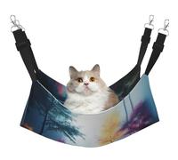YVNKHKU Zen Garden Hamac réversible à suspendre doux et respirant pour animal domestique Lit réglable pour chaton chiot ou petit moyen