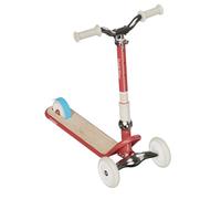 Yvolution Classic Glider Red - Guidon réglable, guidon chromé, style pliable unique, guidon pliable, roues moulées PU anti-perforation