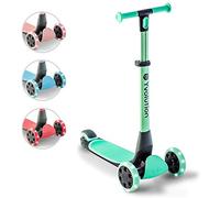 Yvolution Trottinette Enfant Y Glider Nua | Trottinette Pliable à Trois Roues avec Accessoire de Rangement Inclus | De 3 Ans et Plus (Sarcelle)