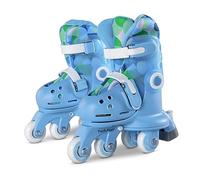 Yvolution Twista - Patins à roulettes évolutifs - Bleu - Taille 30-34 - Réglables de 4 roues en ligne en un clic - Unisexe