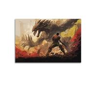 YVUDBSDS Poster de chasseur de monstres sur toile - Impression d'art moderne pour chambre à coucher - 20 x 30 cm