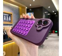 YVWUNH Coque en Silicone Souple avec Ventouse, Mignonne et créative, pour iPhone 17, 16, 15, 14 Plus, 13, 12 Mini, 11 Pro Max, Support pour Selfies, Coque Amusante, Violet foncé, pour iPhone 15 Pro