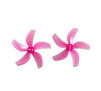 Yvxotrxnk 4 paires de 8 hélices D63 63 mm 2,5 pouces 5 lames en T Mount 1,5 mm pour drone RC FPV Racing Freestyle Duct Drone, High Thrust PC Prop pour quadcopter Cinewhoop 4CW 4CCW (4 paires roses 1,5