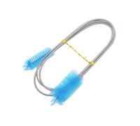 Yvxotrxnk Brosse de nettoyage de tube d'aquarium tout-en-un : double tête et embout flexible design pour tuyau d'eau, tuyau de lys, tuyau d'air - Outil de nettoyage de réservoir de poisson en acier