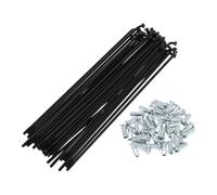 Yvxotrxnk Lot de 36 rayons de vélo 12 G, 185 mm, en acier au carbone, pour réparation de vélo, noir (170 mm)